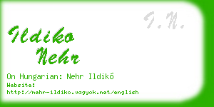 ildiko nehr business card